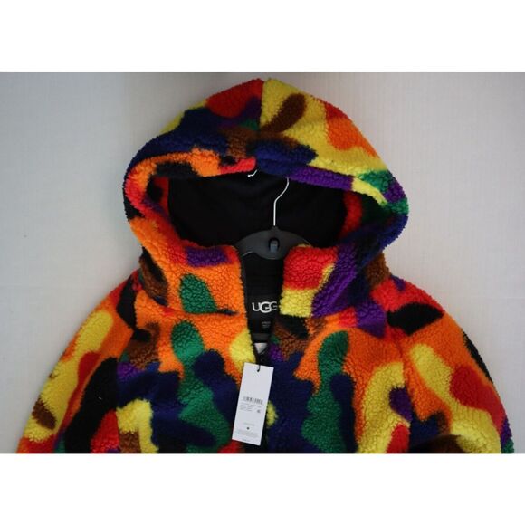 UGG 1143133 Unisex Sz XXS/XS Multicolor Olympia Pride Hooded Fuzzy Jacket - Picture 9 of 16